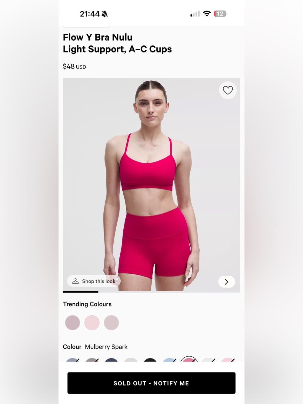lululemon athletica Hot Pink Strappy Sports Bra